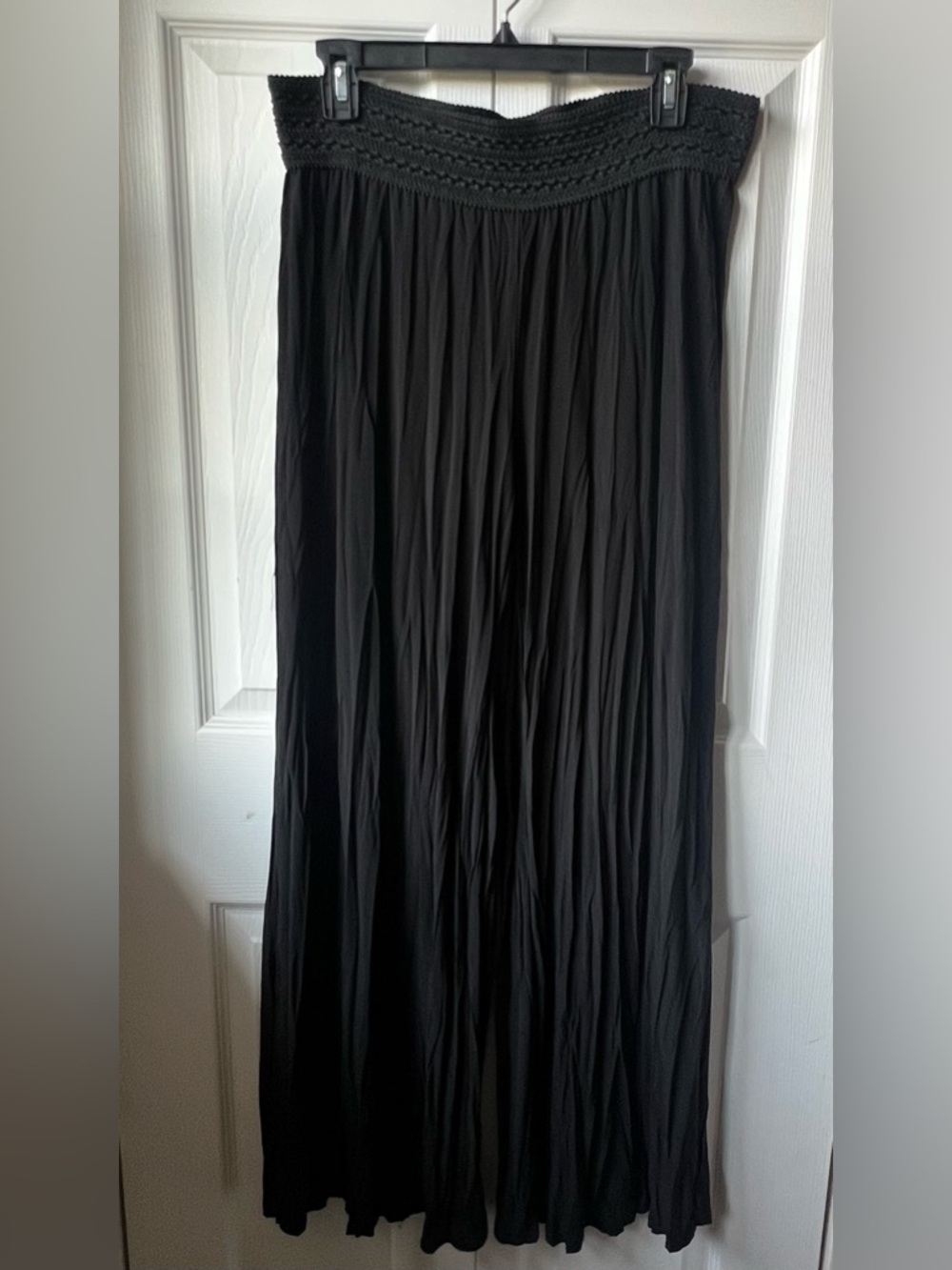 LAPIS Wide Leg Pleated Black Pants
Large- Women